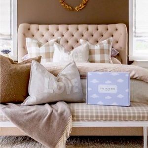 Jillian Harris Jill’s Box Pom Pom at home Peace and Love pillow cases! NWT